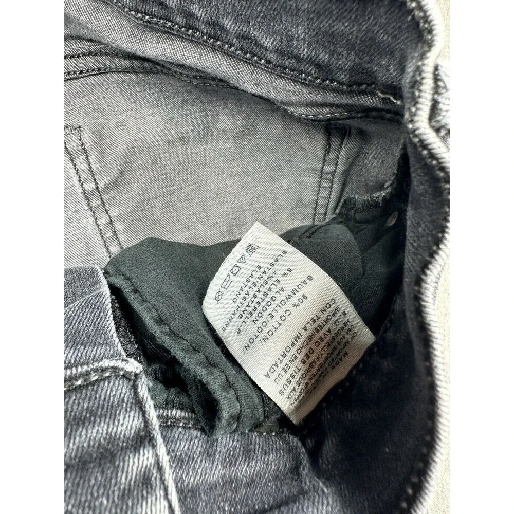 True Religion‎ Womens HALLE Skinny Jeans Size 26 Black Mid Rise